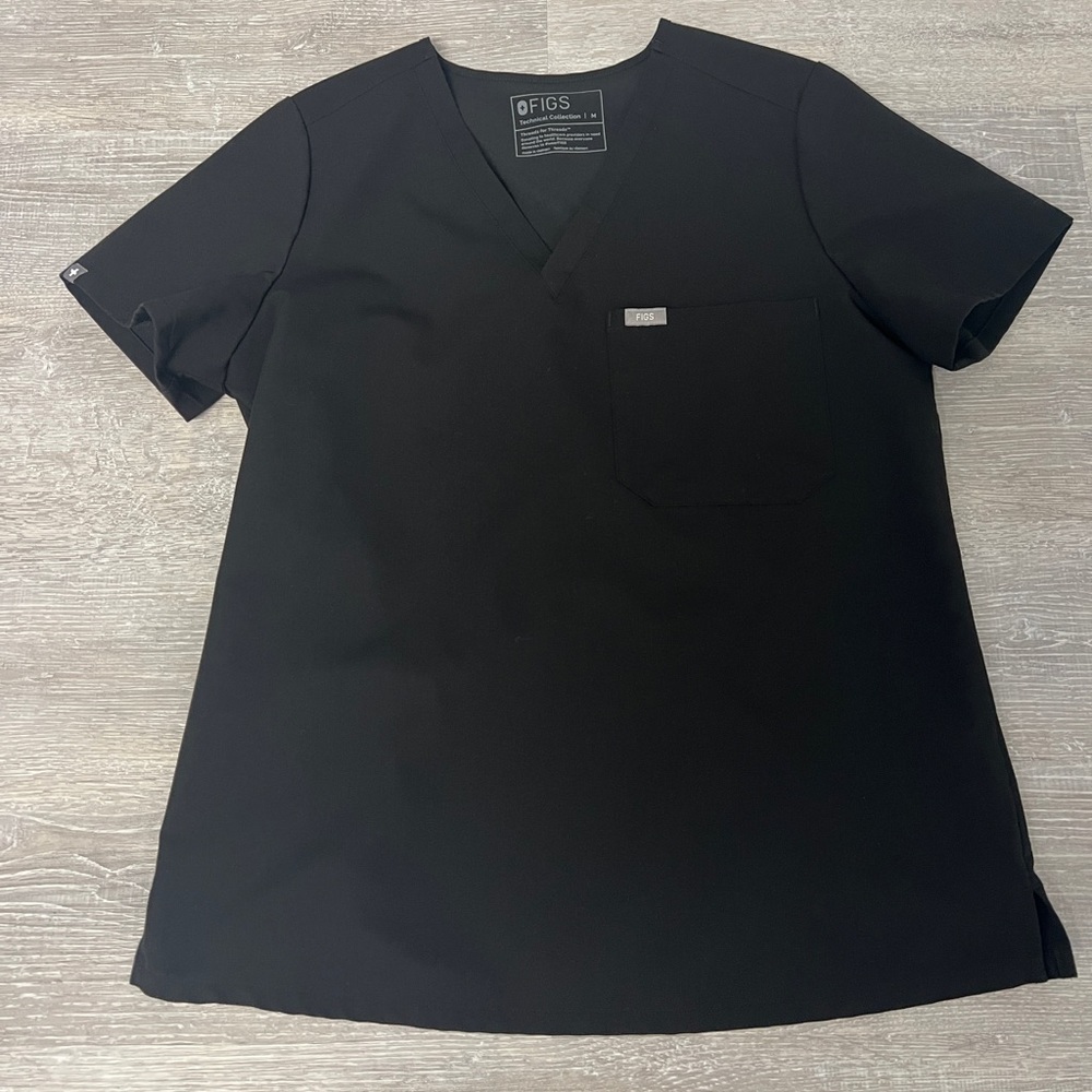 Fig scrub top, Catarina style, black, size Medium